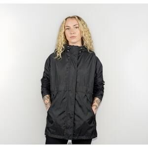 Charles Klein Size XL Polyvinyl Rain Jacket Black Shiny Rain XL